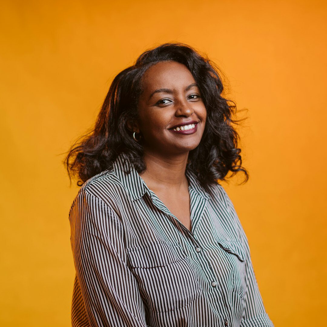 Professional portrait of a young woman media trainer